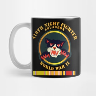 418th Night Fighter Squadron - 2nd Ver - WWII w SVC Mug